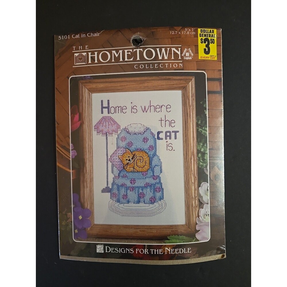 Designs for the Needle HOME IS WHERE THE CAT IS counted cross stitch Kit NEW